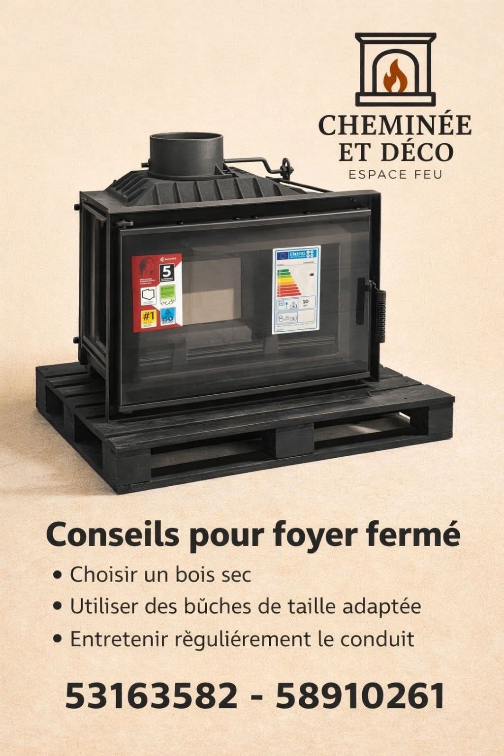 Cheminée – Foyer fermé